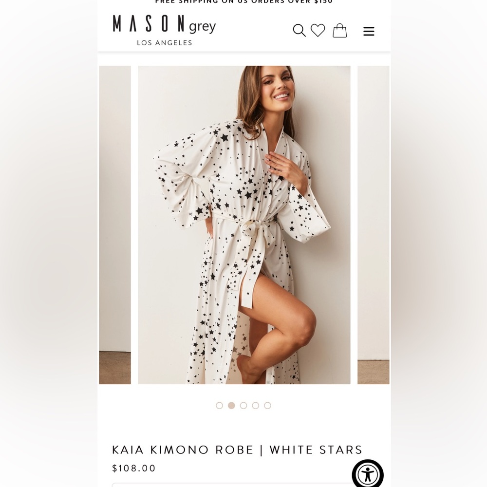 NWT MASONgrey Kaia Kimono Robe               Star Collection size medium